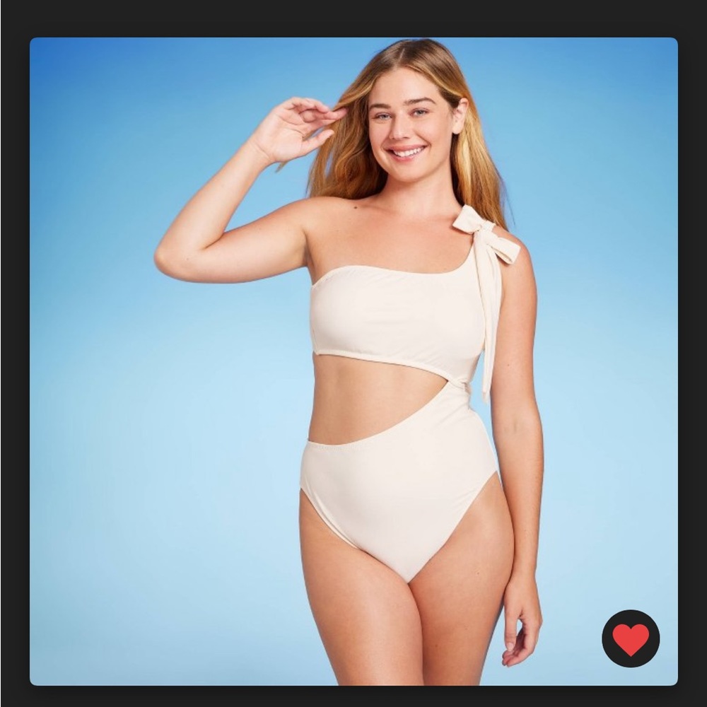 target bow tie shoulder one piece swim suit